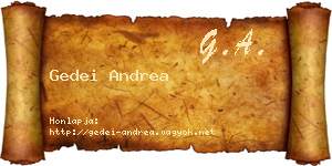 Gedei Andrea névjegykártya